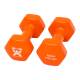 CanDo® 10-0559-2 Vinyl-Coated Cast-Iron Dumbbell - Pair, 10 lbs, Orange