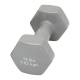 CanDo® 10-0560-1 Vinyl-Coated Cast-Iron Dumbbell - Single, 15 lbs, Silver