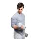 CanDo® 10-0560-2 Vinyl-Coated Cast-Iron Dumbbell, Pair, 15 lbs, Silver - In Use