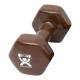 CanDo® 10-0561-1 Vinyl-Coated Cast-Iron Dumbbell, Single, 20 lbs, Brown - Logo View