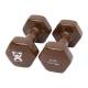CanDo® 10-0561-2 Vinyl-Coated Cast-Iron Dumbbell - Pair, 20 lbs, Brown