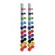 CanDo® 10-0566 Vinyl-Coated Cast-Iron Dumbbell - Set, 10-Pair with Two Wall Racks