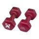 CanDo® 10-0567-2 Vinyl-Coated Cast-Iron Dumbbell - Pair, 12 lbs, Maroon