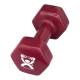 CanDo® 10-0567 Vinyl-Coated Cast-Iron Dumbbell, Single, 12 lbs, Maroon - Logo View