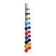 CanDo® 10-0575 10-Slot Wall-Mounted Dumbbell Rack - With Dumbbells (Dumbbells are Sold Separately)