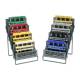 CanDo® 10-0759 Digi-Flex® Hand and Finger Exerciser, Set of 8 - With Metal Rack