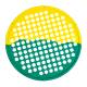CanDo® 10-0857 Web Hand Exerciser, Low-Powder Latex - 14" Diameter, Multi-Resistance, Yellow and Green