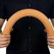 CanDo® 10-1520 Twist-Bend-Shake® Flexible Exercise Bar, 24" Length, XX-Light Resistance, Tan - Bending the Bar