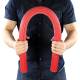 CanDo® 10-1532 Twist-Bend-Shake® Flexible Exercise Bar, 36" Length, Light Resistance, Red - Bending the Bar