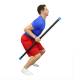 CanDo® 10-1615 Jumbo® WaTE™ Weighted Exercise Bar, 15 lbs, Light Blue - Squat Exercise