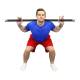 CanDo® 10-1618 Jumbo® WaTE™ Weighted Exercise Bar, 22.50 lbs, Silver - Squat Exercise