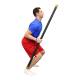 CanDo® 10-1619 Jumbo® WaTE™ Weighted Exercise Bar, 25 lbs, Gold - Squat Exercise