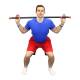 CanDo® 10-1636 Jumbo® WaTE™ Weighted Exercise Bar, 2.50 lbs, Tan - Squat Exercise