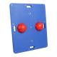 CanDo® 10-2031 Rectangular Wobble/Rocker Balance Board Combo™ with 2 Instability Balls - Easy, Red