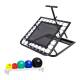 CanDo® 10-3131 Square Ball Rebounder with Soft and Pliable Medicine Ball, 5-Piece Set - With Plastic Rack