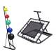 CanDo® 10-3133 Square Ball Rebounder with Soft and Pliable Medicine Ball, 5-Piece Set - With Metal Rack