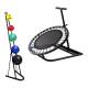 CanDo® 10-3137 Circular Ball Rebounder with Soft and Pliable Medicine Ball, 5-Piece Set - With Metal Rack