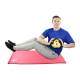 CanDo® 10-3141 Firm Medicine Ball, 8" Diameter, 2 lbs, Yellow - Actual Use 2 (Rubber mat is not included)