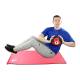 CanDo® 10-3142 Firm Medicine Ball, 8" Diameter, 4 lbs, Red - Actual Use 2 (Rubber mat is not included)