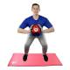CanDo® 10-3142 Firm Medicine Ball, 8" Diameter, 4 lbs, Red - Actual Use 1 (Rubber mat is not included)