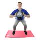 CanDo® 10-3147 Firm Medicine Ball, 11" Diameter, 20 lbs. Silver - Actual Use 1 (Rubber mat is not included)
