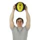 CanDo® 10-3180 Dual-Handle Medicine Ball, 9" Diameter, 6 lbs, Yellow - Actual Use 2