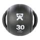 CanDo® 10-3184 Dual-Handle Medicine Ball, 9" Diameter - 30 lbs, Black
