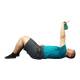 CanDo® 10-3193 Vinyl-Coated Cast-Iron Kettlebell, 10 lbs, Green - In Use for Chest Press