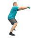 CanDo® 10-3193 Vinyl-Coated Cast-Iron Kettlebell, 10 lbs, Green - In Use for Squats