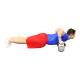 CanDo® 10-3196 Vinyl-Coated Cast-Iron Kettlebell, 25 lbs, Silver - In Use for Push-Ups