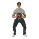 CanDo® 10-3280 Molded Dual Handle Medicine Ball, 6.60 lbs, Tan - In Use