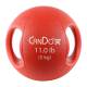 CanDo® 10-3282 Molded Dual Handle Medicine Ball - 11 lbs, Red