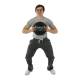 CanDo® 10-3286 Molded Dual Handle Medicine Ball, 17.60 lbs, Black - In Use
