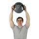 CanDo® 10-3287 Molded Dual Handle Medicine Ball, 19.80 lbs, Silver - Upper Body Use