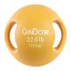 CanDo® 10-3288 Molded Dual Handle Medicine Ball - 22 lbs, Gold