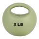 CanDo® 10-3290 One Handle Medicine Ball - 2 lbs, Tan