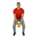 CanDo® 10-3291 One Handle Medicine Ball, 4 lbs, Yellow - In Use