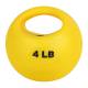 CanDo® 10-3291 One Handle Medicine Ball - 4 lbs, Yellow