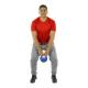 CanDo® 10-3294 One Handle Medicine Ball, 10 lbs, Blue - In Use