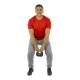CanDo® 10-3296 One Handle Medicine Ball, 12 lbs, Black - In Use