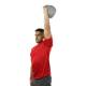 CanDo® 10-3297 One Handle Medicine Ball, 15 lbs, Silver - Upper Body Use