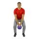 CanDo® 10-3299 One Handle Medicine Ball, 20 lbs, Purple - In Use