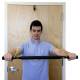 CanDo® 10-5060 Tubing with Overdoor Pull-Down Bar Exerciser, X-Light, Yellow - In Use (Door is Not Included)