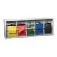 CanDo® 10-5111 Dispens-a-Band® Wood Dispenser Storage Rack, 5 Box Capacity - In Use (Boxes with Resistance Bands are Sold Separately)