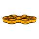 CanDo® 10-6597 MGE® Multi-Grip™ Plus Exerciser, 6' L - XXX-Heavy Resistance, Gold