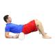 CanDo® 10-6806 Lower Back Home Physical Therapy Kit - White Round PE Foam Roller In Use