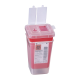 Bemis Health Care 100030 and 400000 1-Quart Phlebotomy Biohazard Sharps Container with Dual-Opening Lid, Translucent Red - with Holder (The Sharp Container in the Photo is Sold Separately)