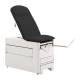 Brewer 1000A-24 Access® 1000 Medical Exam Table with Pneumatic Backrest, Stirrups and 120V Power Outlet - Black Satin (Drawer Warmer Switch is Not Included)