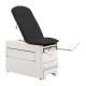 Brewer 1001A-24 Access® 1000 Medical Exam Table with Pneumatic Backrest, Stirrups, Pelvic Tilt, Drawer Warmer and 120V Power Outlet - Black Satin