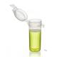 Globe Scientific 101150 Flip-Top Polypropylene Vial, 30 mL - Open Cap with Yellow Liquid (The liquid is not included)